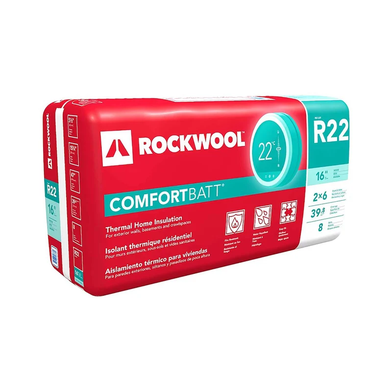 Isolant thermique résidentiel R22 Comfortbatt pour ossatures de bois, 5-1/2" x 15-1/4" x 47" (39,8 ft²)