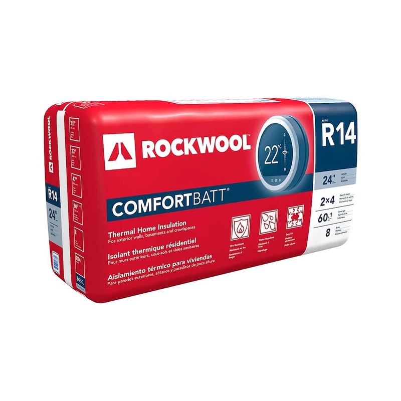 Isolant thermique résidentiel R22 Comfortbatt pour ossatures de bois, 3-1/2" x 23" x 47" (60,1 pi²)