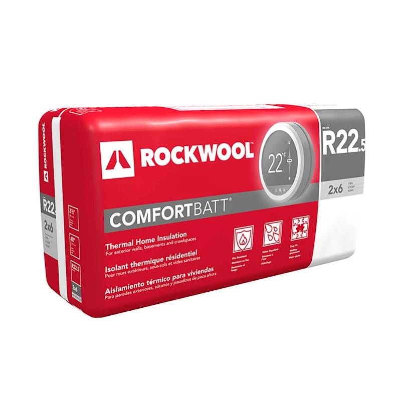 Isolant thermique résidentiel R22,5 Comfortbatt pour ossatures d’acier, 6" x 24-1/4" x 48" (40,4 pi²)