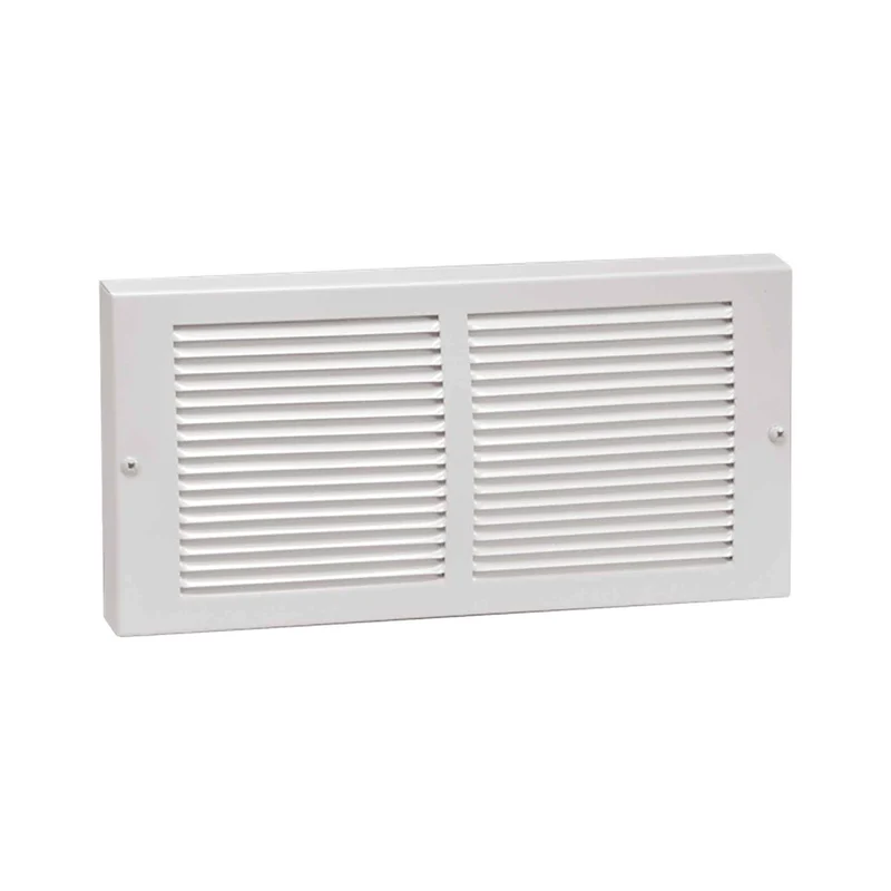 Grille de plinthe de retour d'air en acier peint en blanc, 14" x 8"