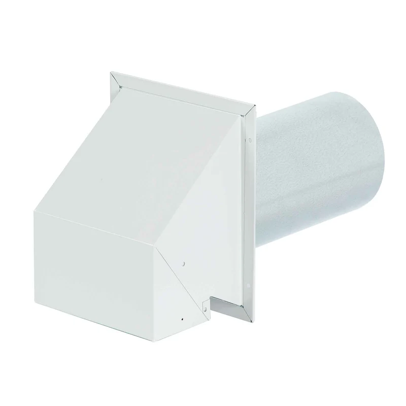 Évent d'évacuation et d'entrée d'air mural robuste R2 peint en blanc, 6"