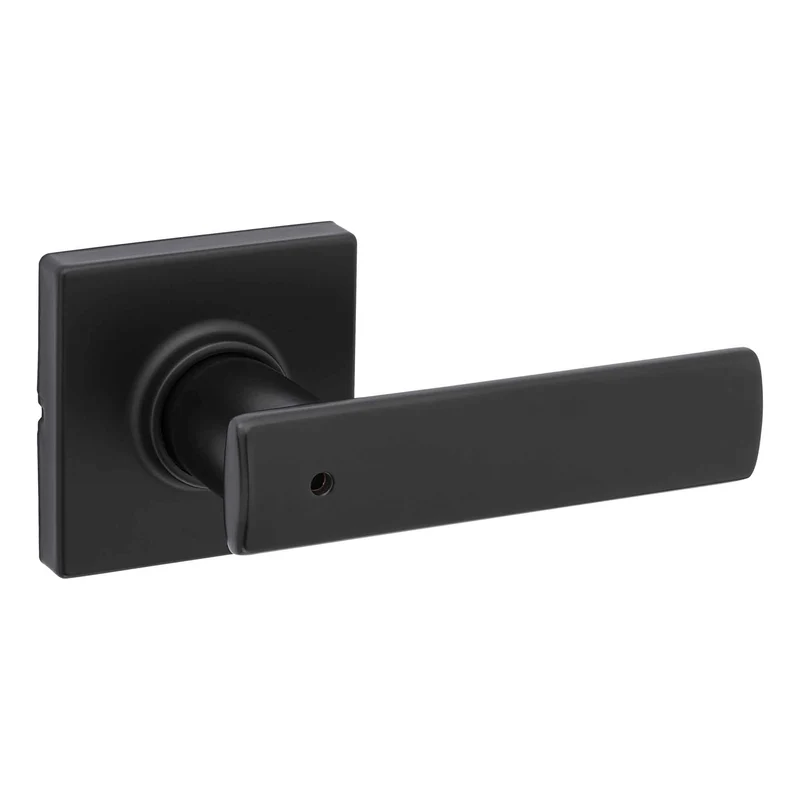 Poignée de porte d'intimité à levier Breton, noir mat
