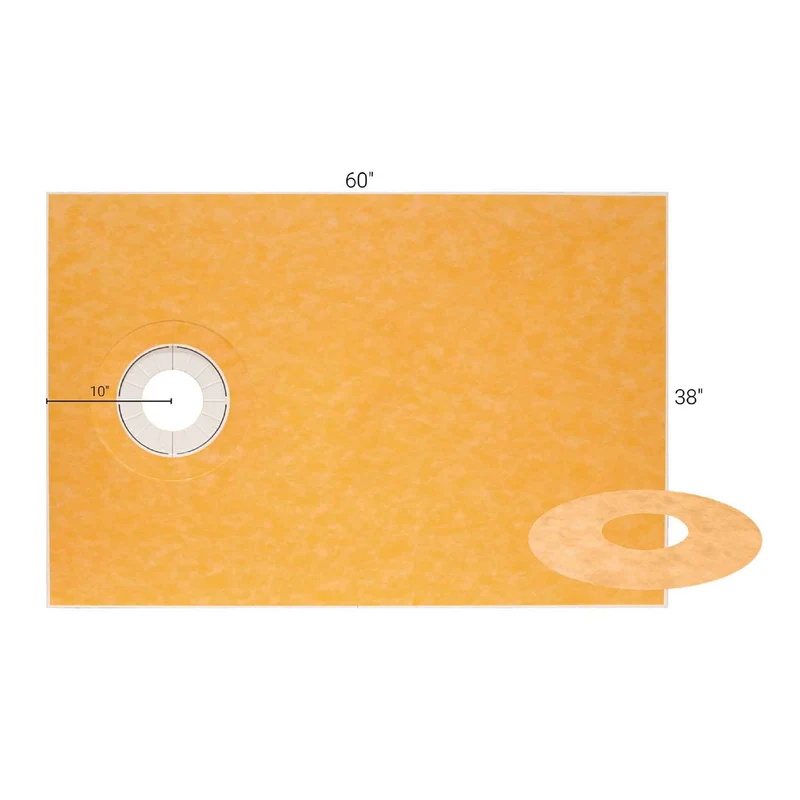 Base de douche préfabriquée en pente et décentrée Kerdi-Shower-Tray, 38" x 60"