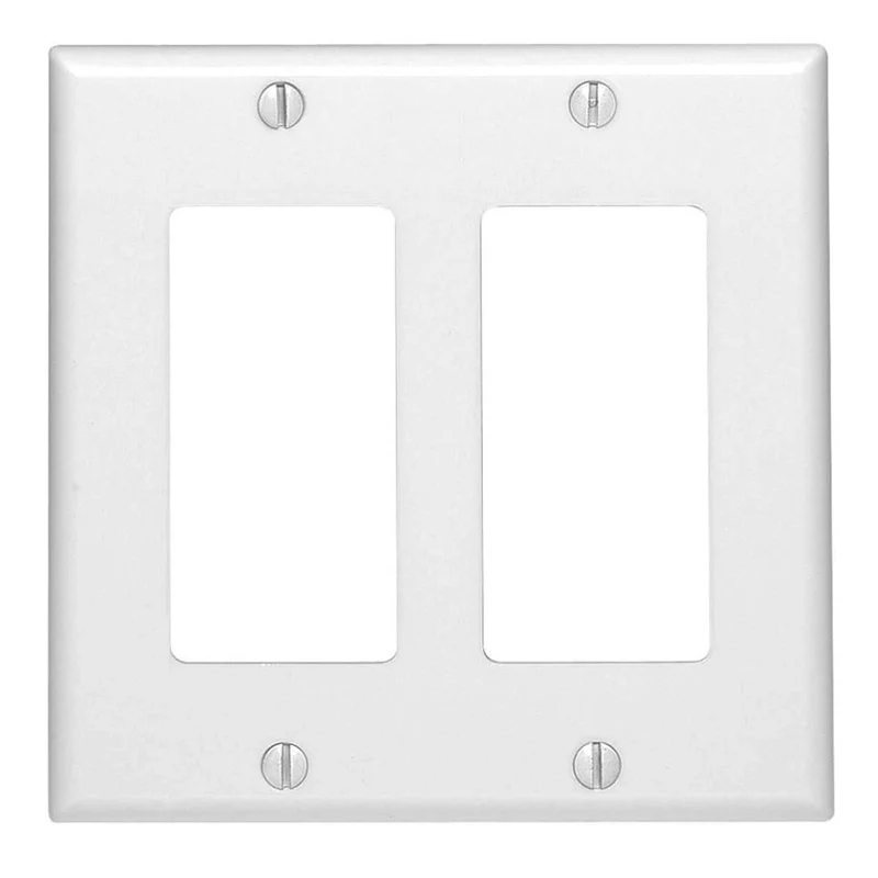 Plaque murale Decora pour 2 dispositifs, blanc