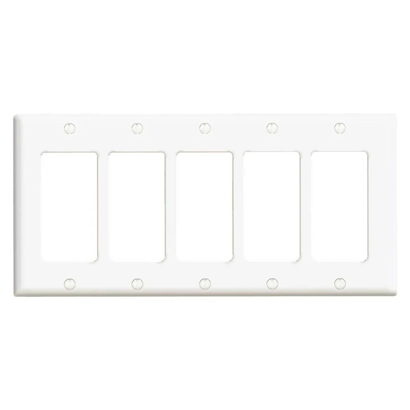 Plaque murale Decora pour 5 dispositifs, blanc