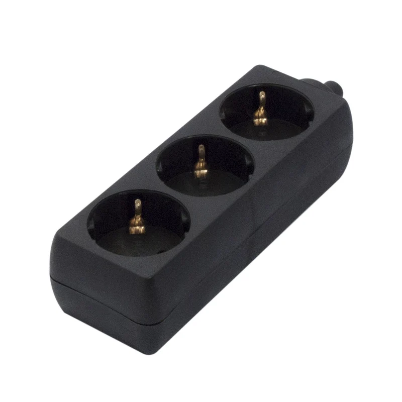 Block 3 x 16 A no cable - black (SCH)