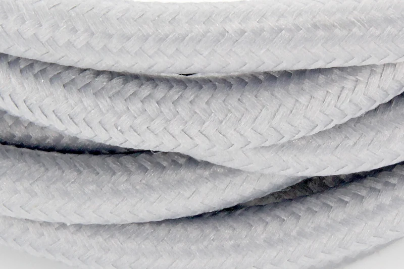Fabric cords with switch 2 m - Grey