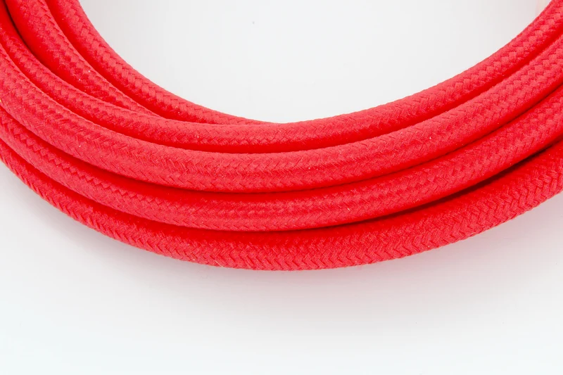 Fabric cable + switch, 2 m - Red