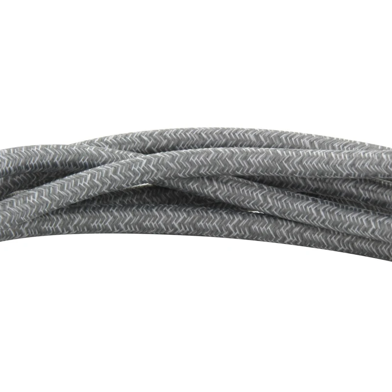 Fabric cable 3 m - two-tone light grey