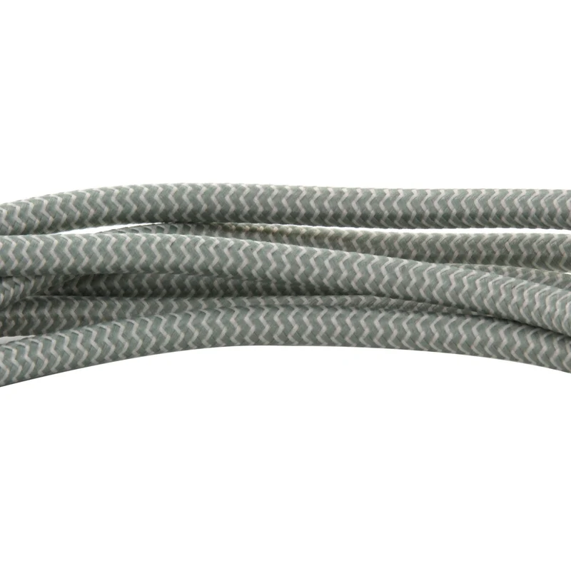 Fabric cable 3 m - two-tone green / white