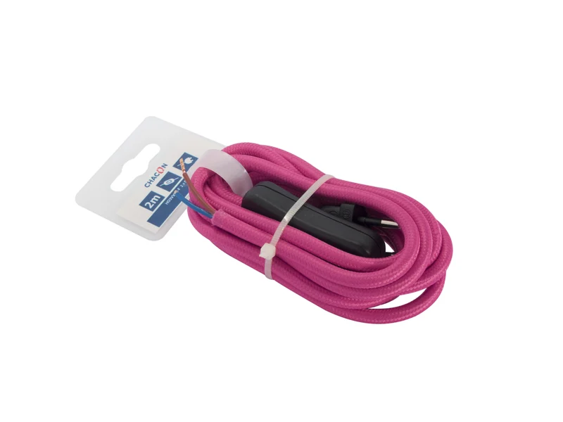Cable with switch - 2 m - Pink