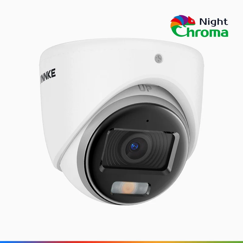 NightChroma TM NCA500 - Caméra de sécurité extérieure TVI 3K, vision nocturne couleur Acme, Résolution de 2960 × 1665, Ouverture f/1.0 (0,001 lux), Microphone intégré, IP67, Version améliorée