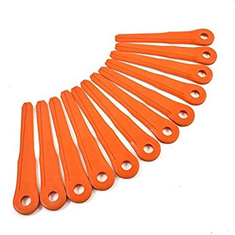 Lame de rechange en plastique orange, 12 unités