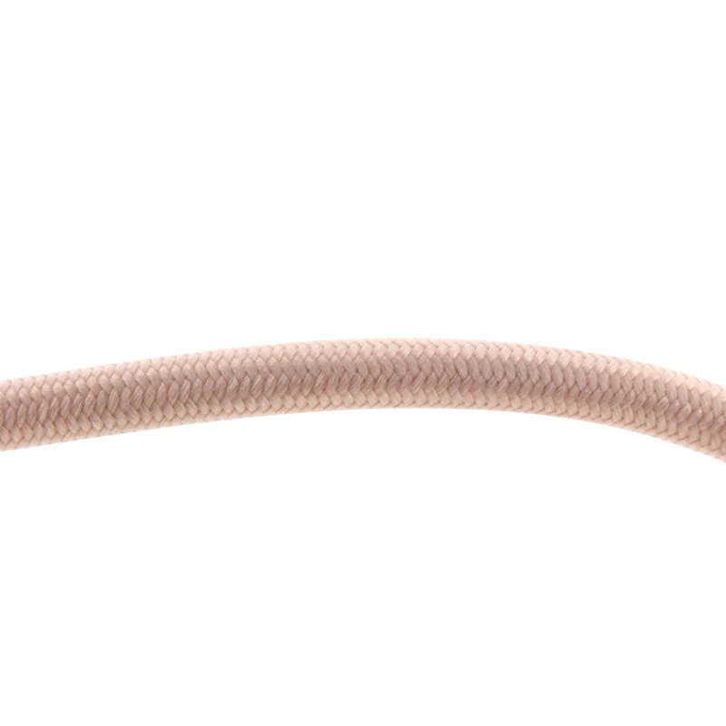 Fabric cable 3 m - pale pink