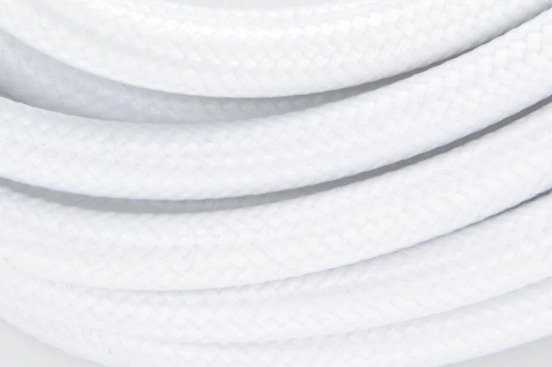 Fabric cable 5 m - White