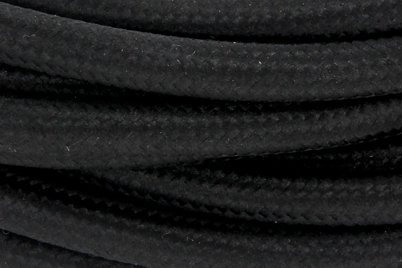 Black fabric cable - 5 m