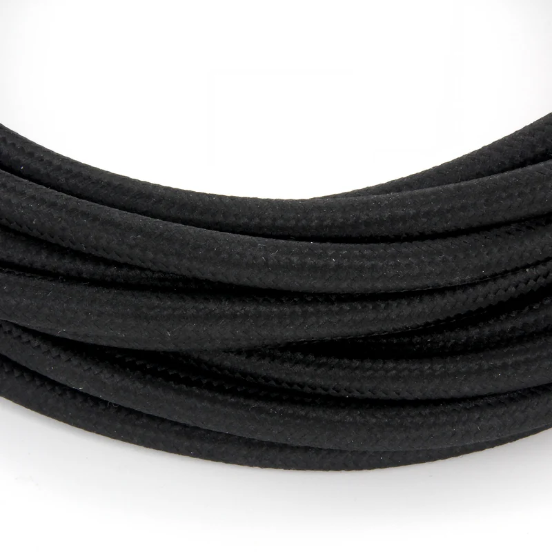 Black fabric cable - 5 m