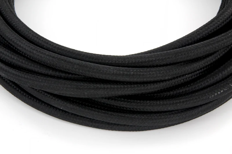 Black fabric cable - 3 m