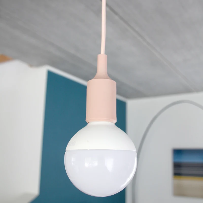 Silicone lamp holder - Pale pink