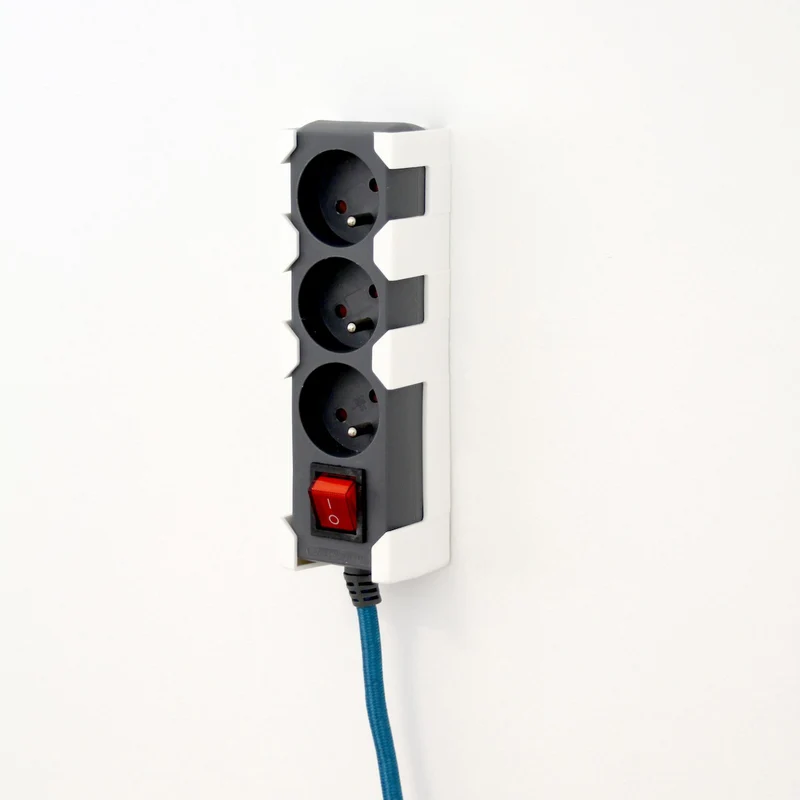 Wall bracket for power strip - White