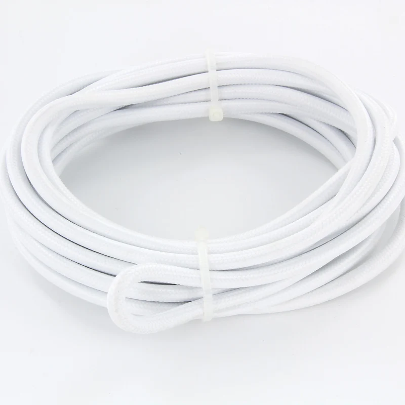 Fabric cable 3 m - White