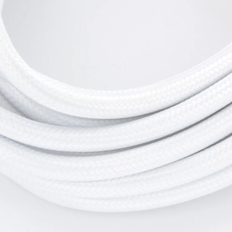 Fabric cable 3 m - White