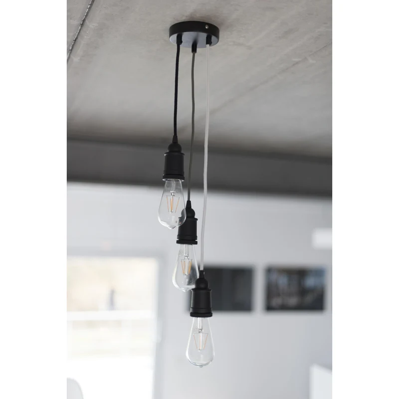 Cotton fabric cable - 3 m - Black