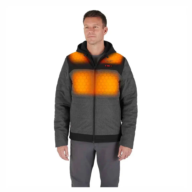 Veste chauffante matelassée M12 Axis, T-grand (gris)