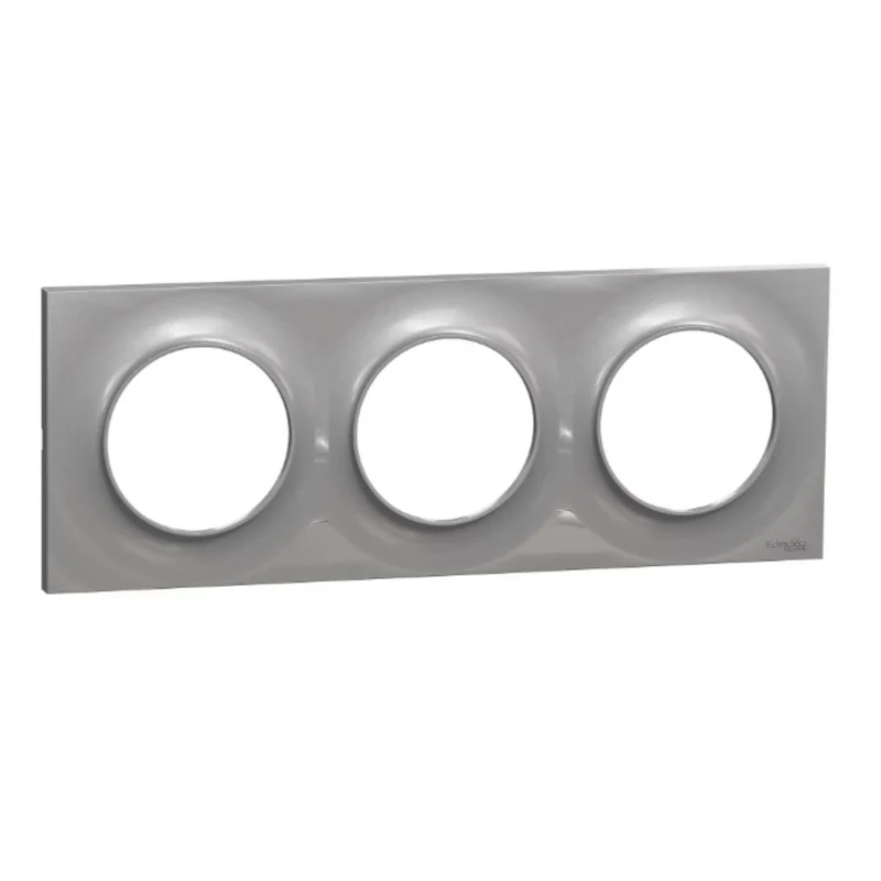 Plaque 3 postes H/V 71 mm - Odace Styl - Schneider