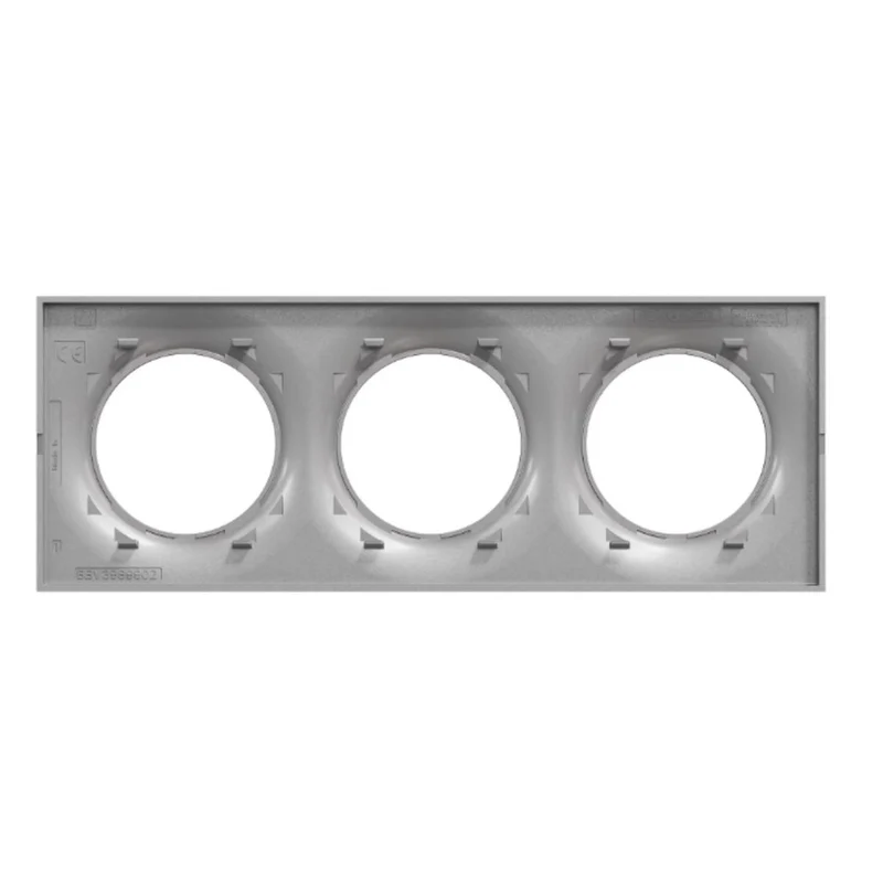 Plaque 3 postes H/V 71 mm - Odace Styl - Schneider