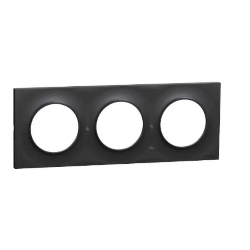 Plaque 3 postes H/V 71 mm - Odace Styl - Schneider