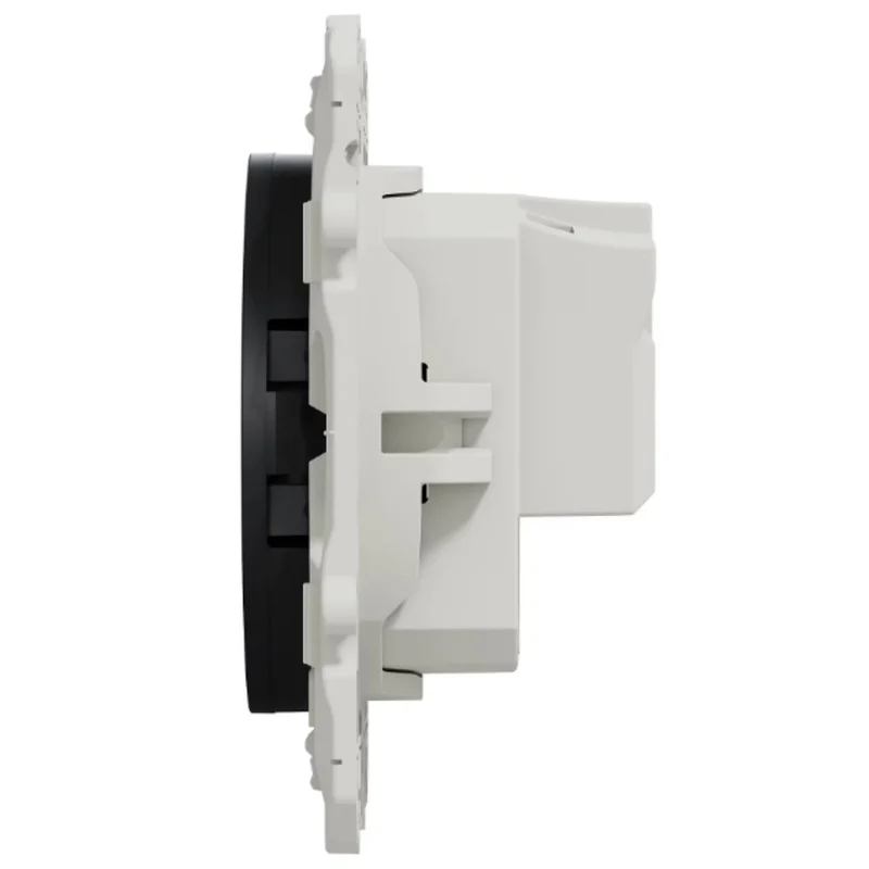 Prise 2P anthracite à vis connexion rapide encastrée - Odace - Schneider