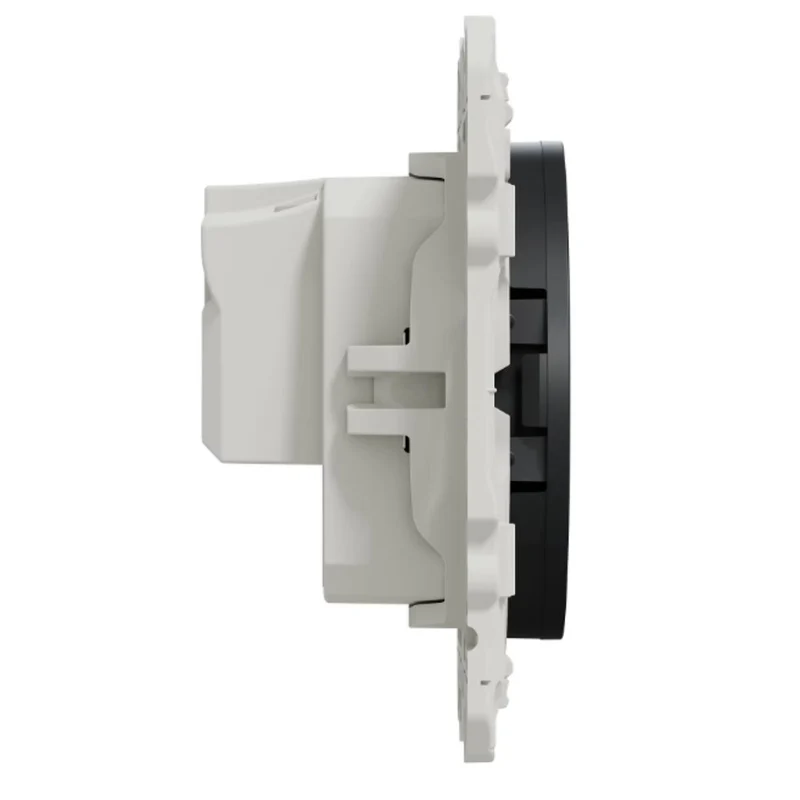 Prise 2P anthracite à vis connexion rapide encastrée - Odace - Schneider