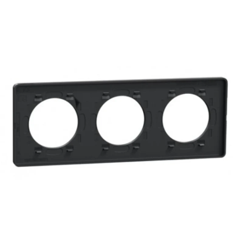 Plaque de finition 3 postes Odace Styl - bronze - Schneider