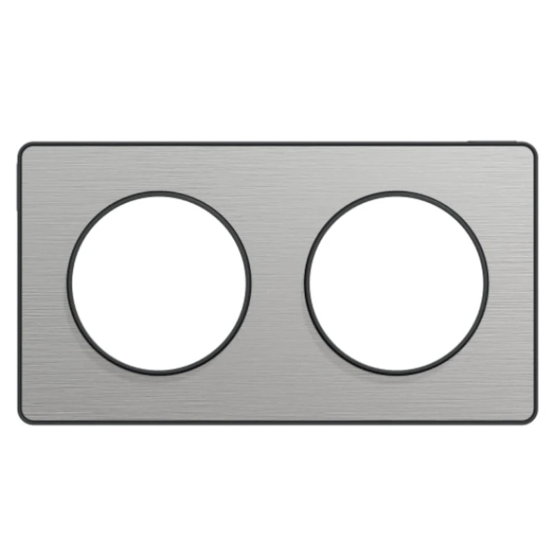 Plaque 2 postes H/V - Odace Touch - Schneider