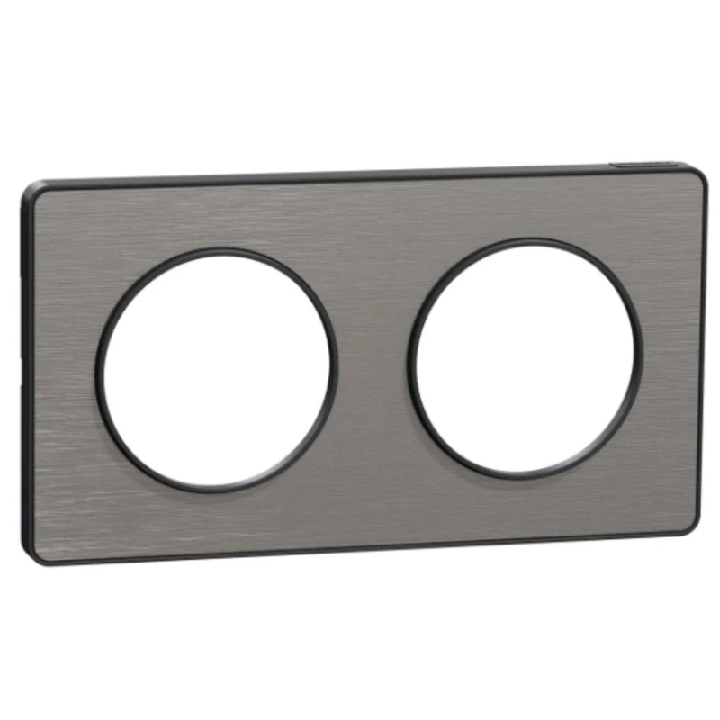 Plaque 2 postes H/V - Odace Touch - Schneider
