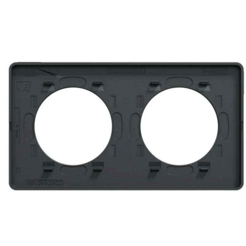 Plaque 2 postes H/V - Odace Touch - Schneider