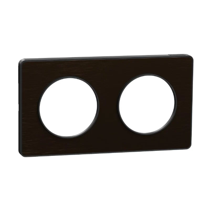 Plaque 2 postes H/V - Odace Touch - Schneider