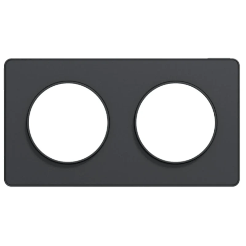 Plaque 2 postes H/V - Odace Touch - Schneider