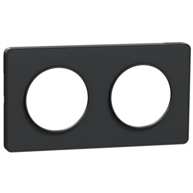 Plaque 2 postes H/V - Odace Touch - Schneider