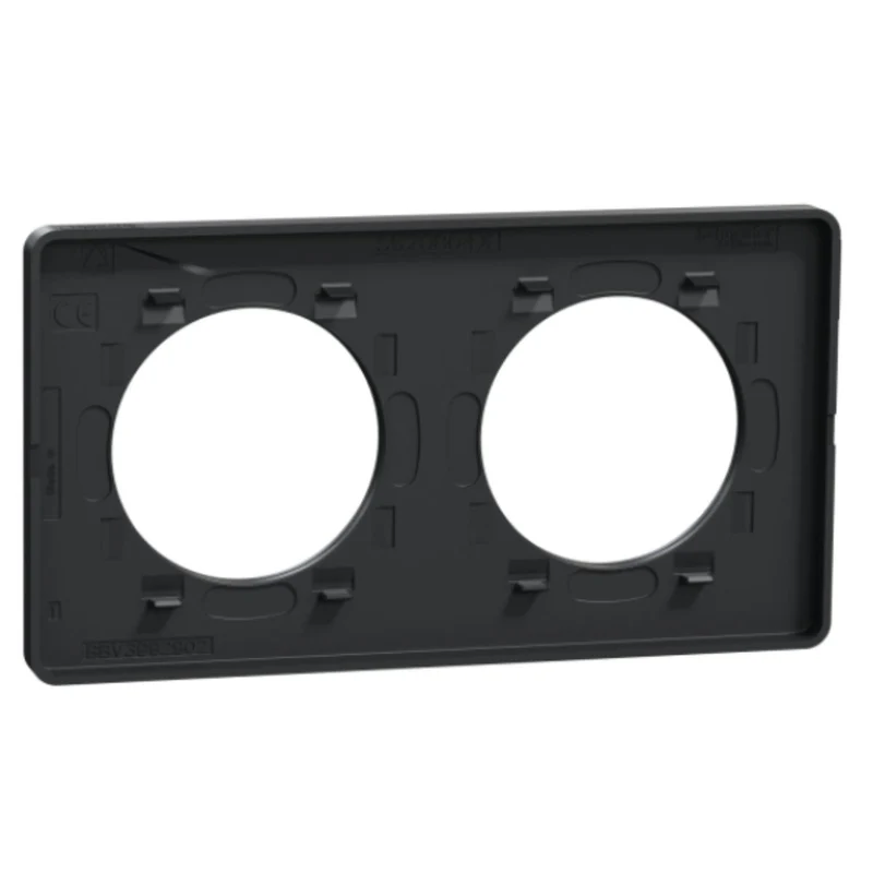 Plaque 2 postes H/V - Odace Touch - Schneider