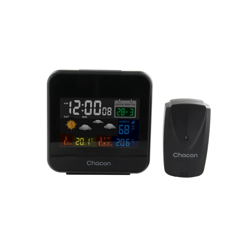 Colour weather station with barometer and wireless exterior sensor
