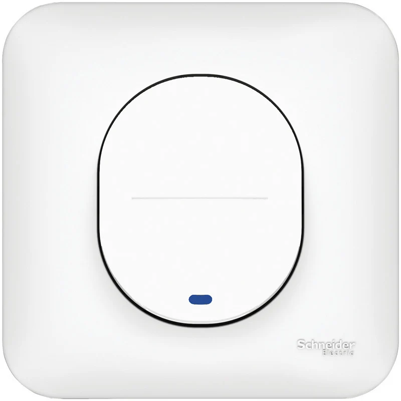 Bouton poussoir lumineux 10A - blanc - Ovalis - Schneider