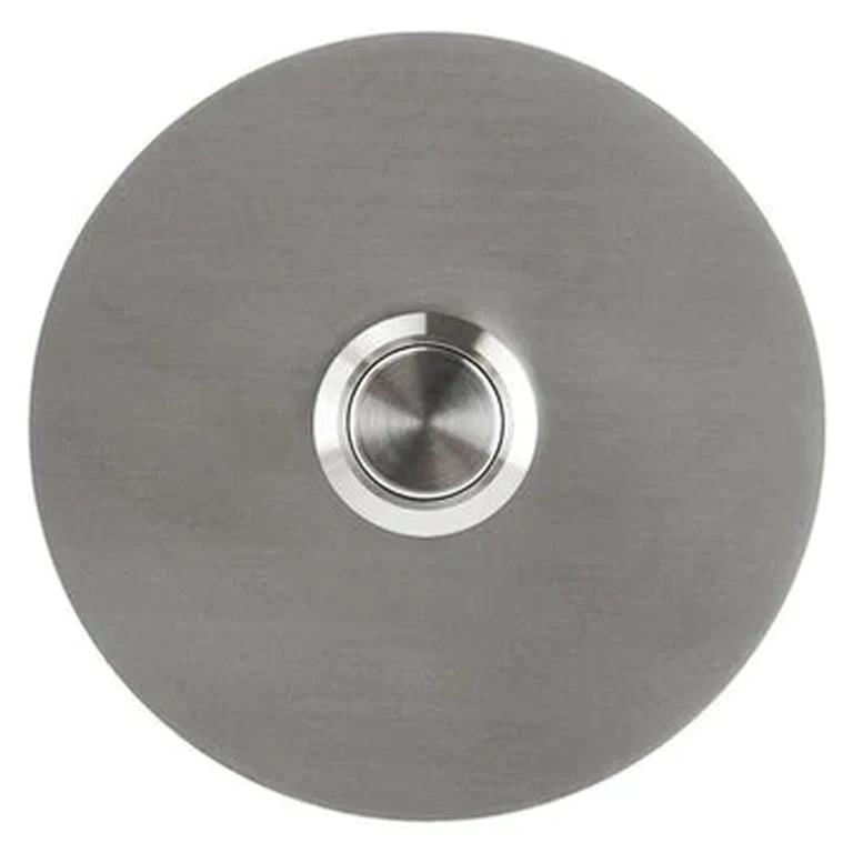 Sonnette filaire rond acier gris clair fixation murale