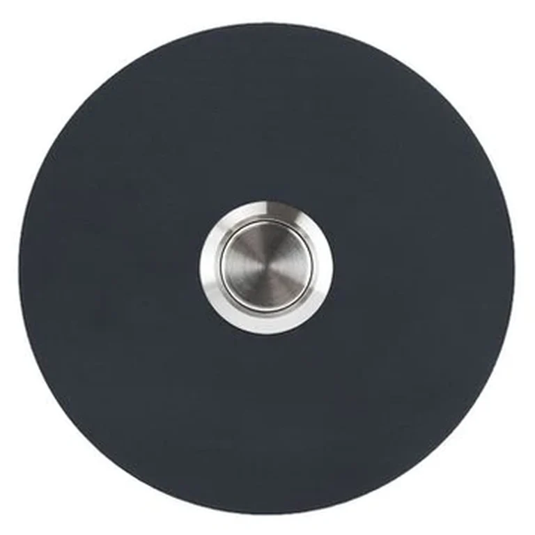Sonnette filaire rond acier noir fixation murale