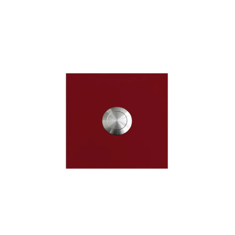 Sonnette filaire carré acier rouge fixation murale