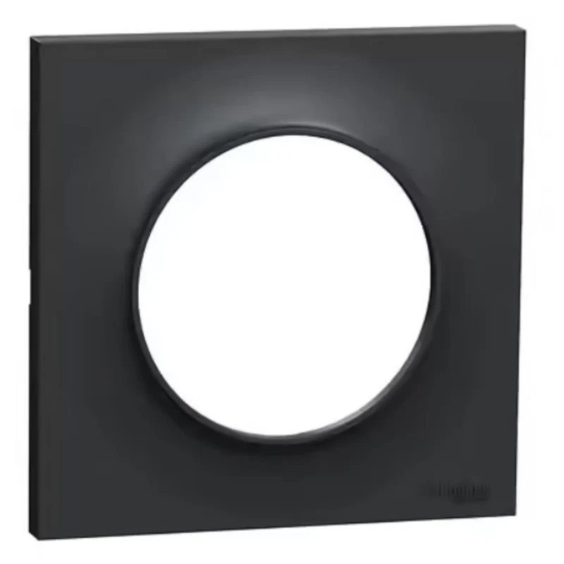 Plaque 1 poste anthracite horizontale/Verticale - Odace Styl - Schneider