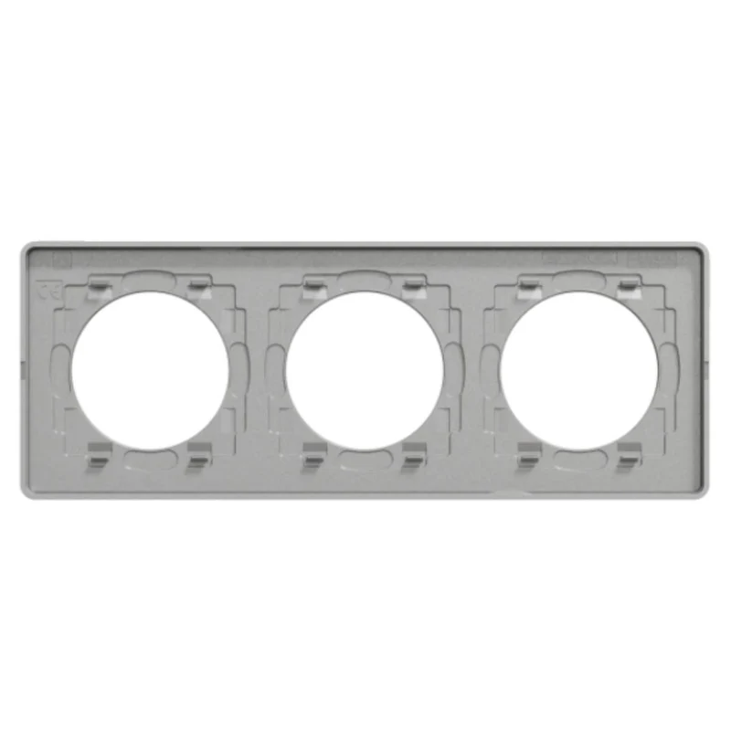 Plaque 3 postes entraxe 71mm - Odace Touch - Schneider