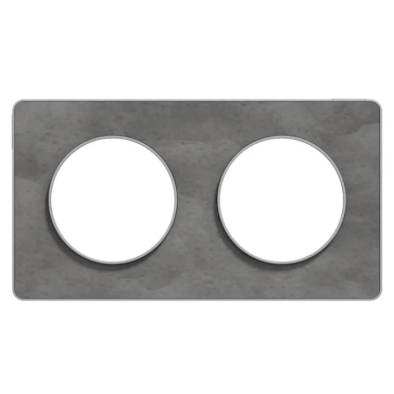 Plaque 2 postes horizontale/verticale - Odace Touch - Schneider