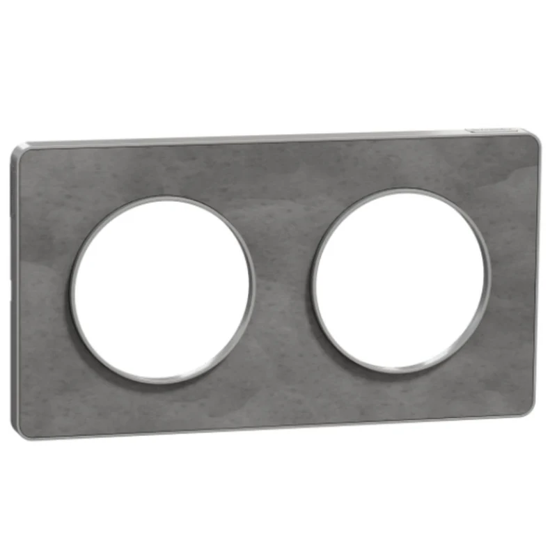 Plaque 2 postes horizontale/verticale - Odace Touch - Schneider